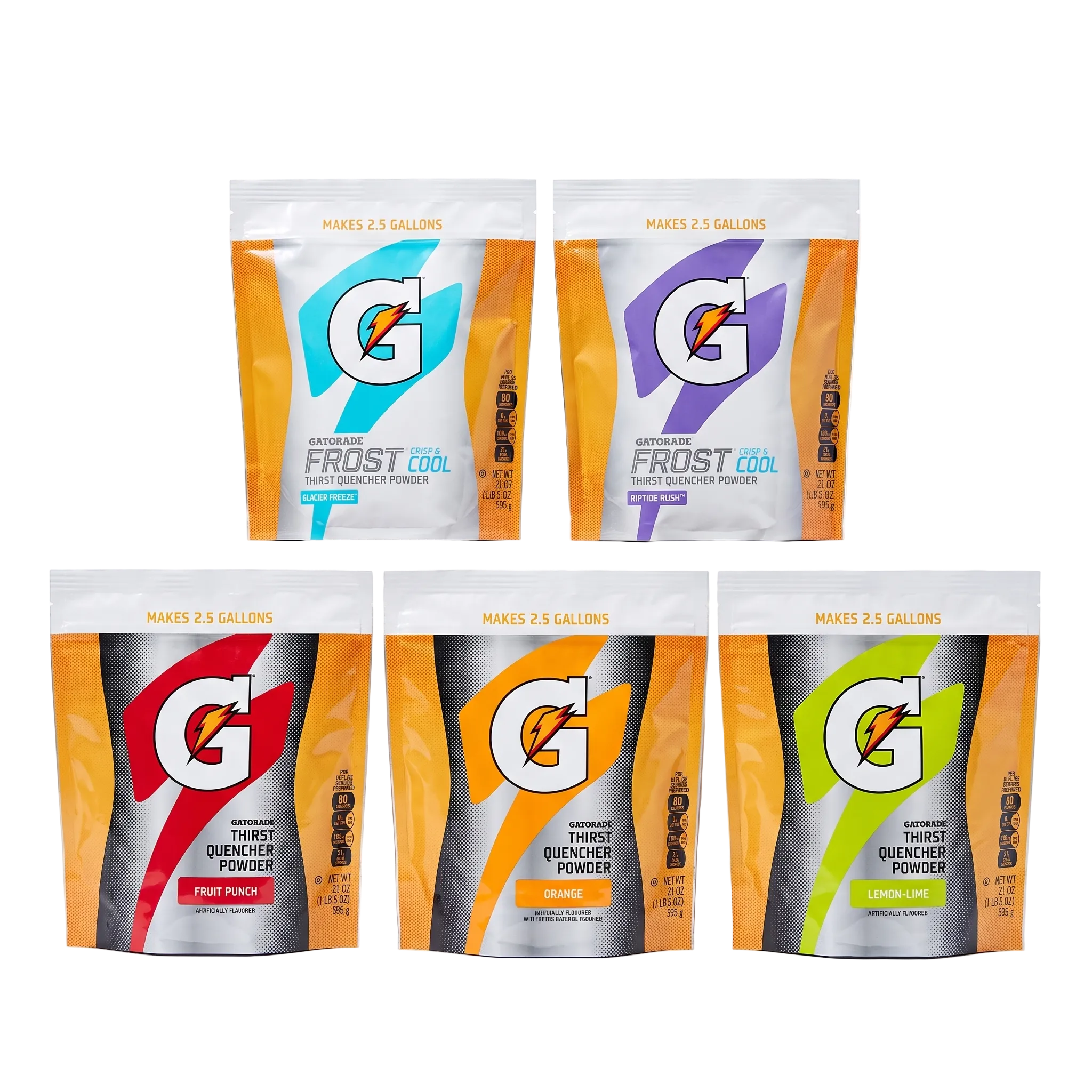 Gatorade Thirst Quencher powder pouches available from Reyrr Athletics