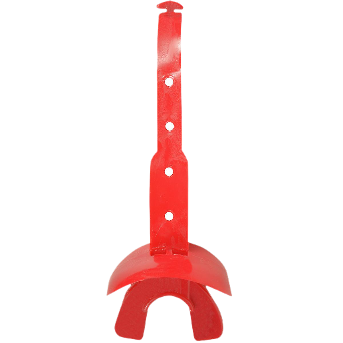 Red Vettex Doubleguard football mouthguard with adjustable strap and lip protection