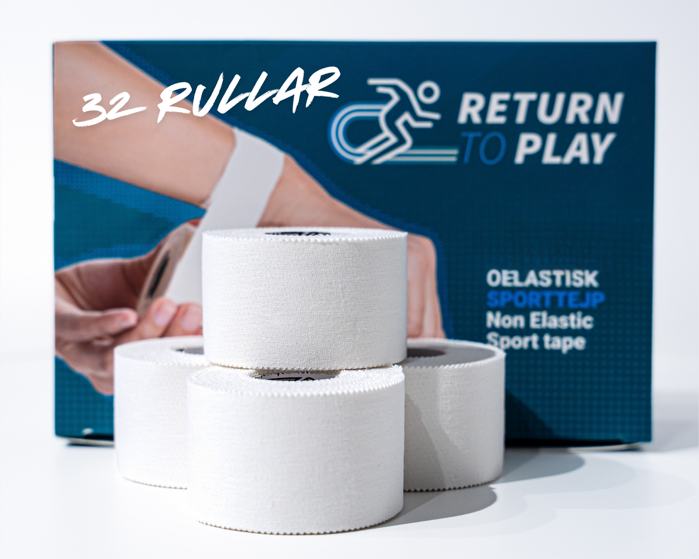 Return to Play Sporttejp Vit 32-pack 3,8 cm x 10 m
