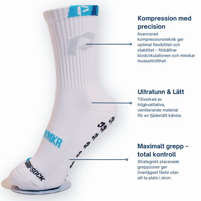 Playmkr Grip Sock White
