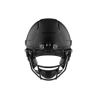 Schutt F7 AIR helmet in Matte Black, front view