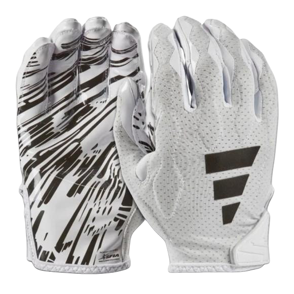Adidas Freak 6.0 Padded receiver gloves with enhanced grip, strategic padding, breathable material, and adjustable wrist strap for secure fit.