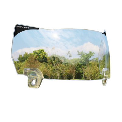 Clear Reyrr VIZU Football Visor designed for Riddell Speedflex and Schutt F7 helmets with ultra-wide, distortion-free LXO optics and high UV protection.