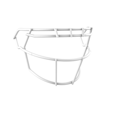 Schutt F7 ROPO football faceguard with raised brow design and tapered bars for impact deflection and enhanced motion range