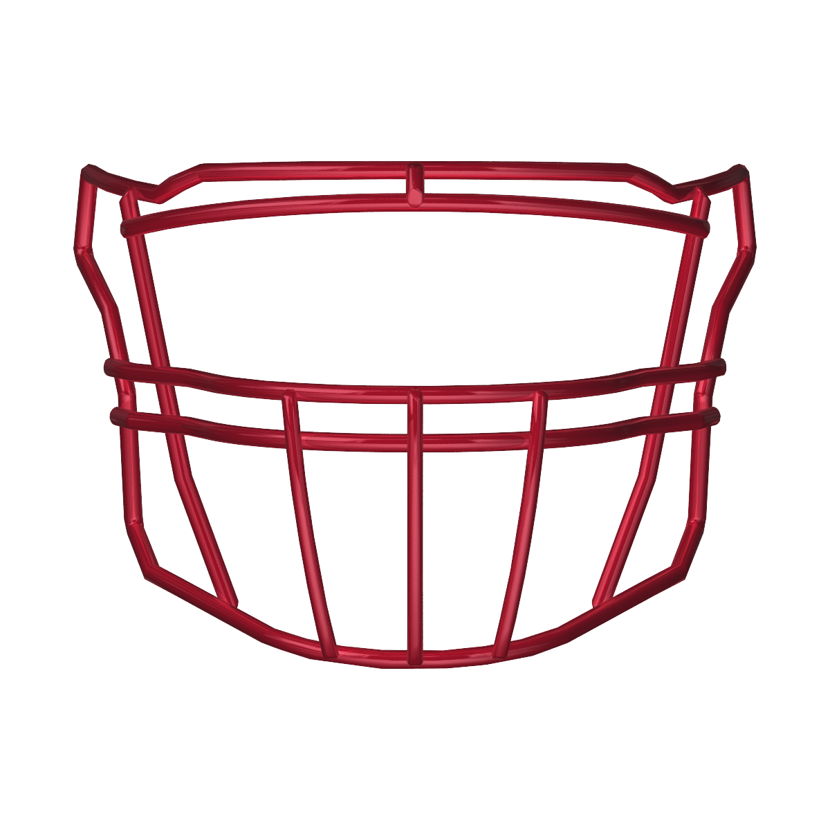 Riddell SF-2BDC red football facemask compatible with SpeedFlex for linebackers and linemen, sold without hardware.