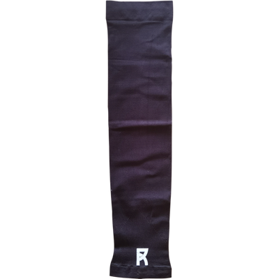 Reyrr Compression Arm Sleeves 2-pack in black, breathable, sweat-wicking, and super elastic for UV protection and cooling