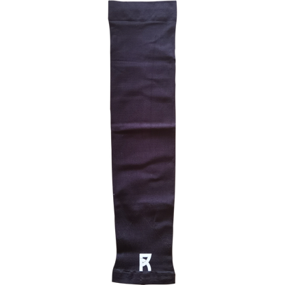 Reyrr Compression Arm Sleeves 2-pack in black, breathable, sweat-wicking, and super elastic for UV protection and cooling