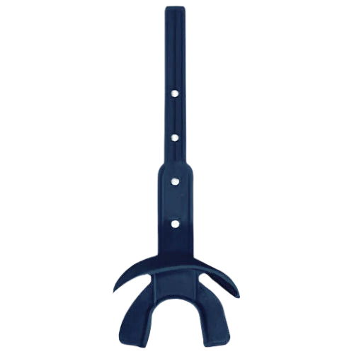 Vettex Doubleguard football mouthguard with lip protection and adjustable strap in navy blue